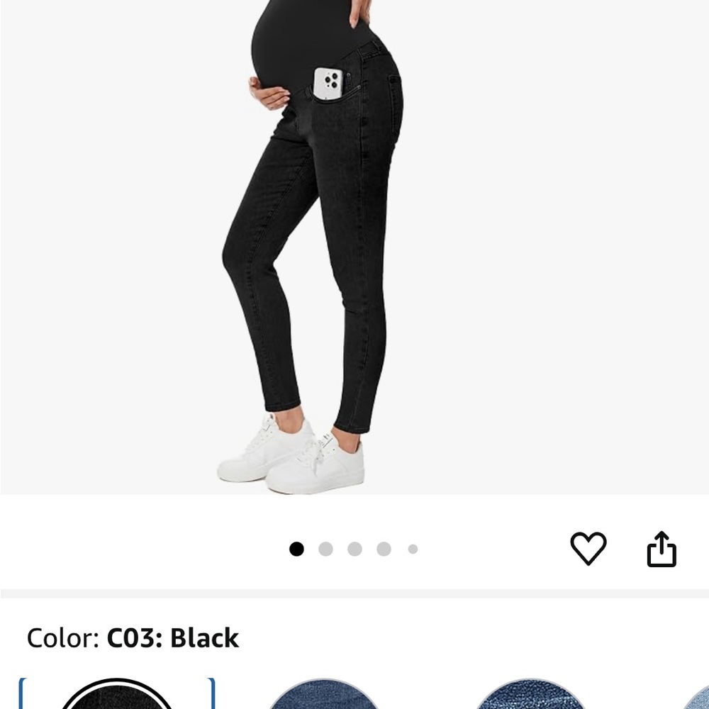 NWT Pacbreeze Maternity Black Skinny Jeans